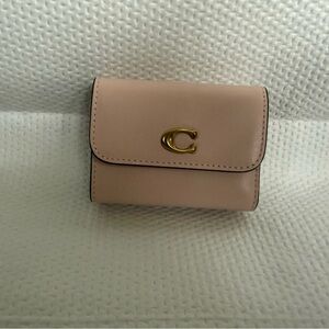 Coach Smooth Leather Snap Wallet Wristlet Blush Pink New With Tags